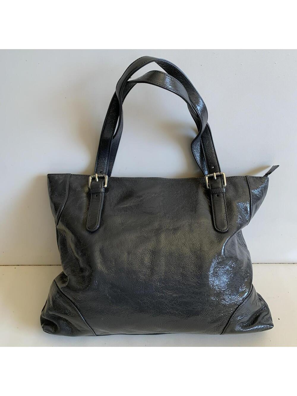 HOBO large Tote Bag Gray Genuine Leather - Picture 2 of 9